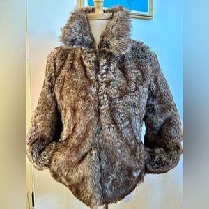J. Jill faux fur jacket, luxurious, warm, worn once